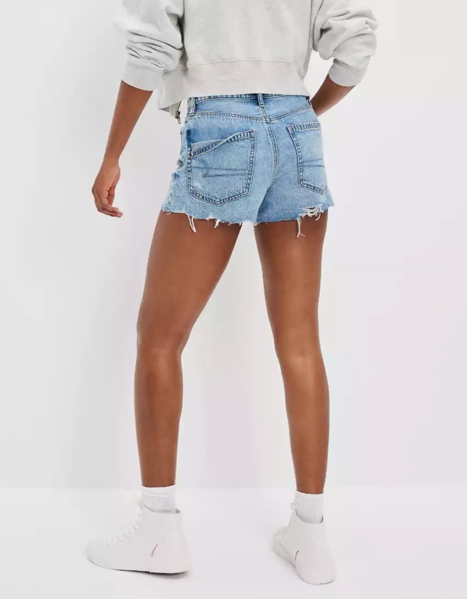 Shorts American Eagle AE Dreamy Drape Denim '90s Boyfriend Indigo Lavage Femme | KZJ-23251083